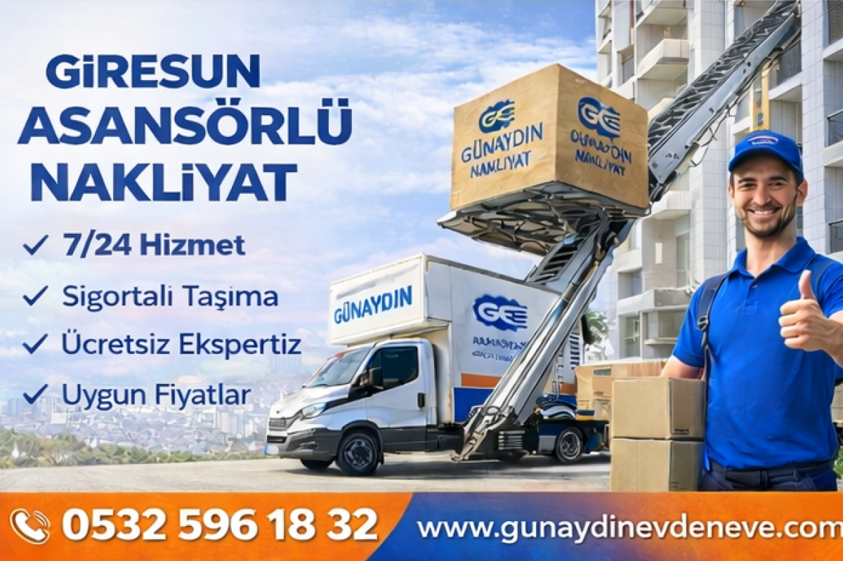 Giresun Evden Eve  Asansörlü Nakliyat